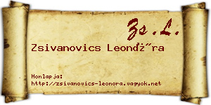 Zsivanovics Leonóra névjegykártya